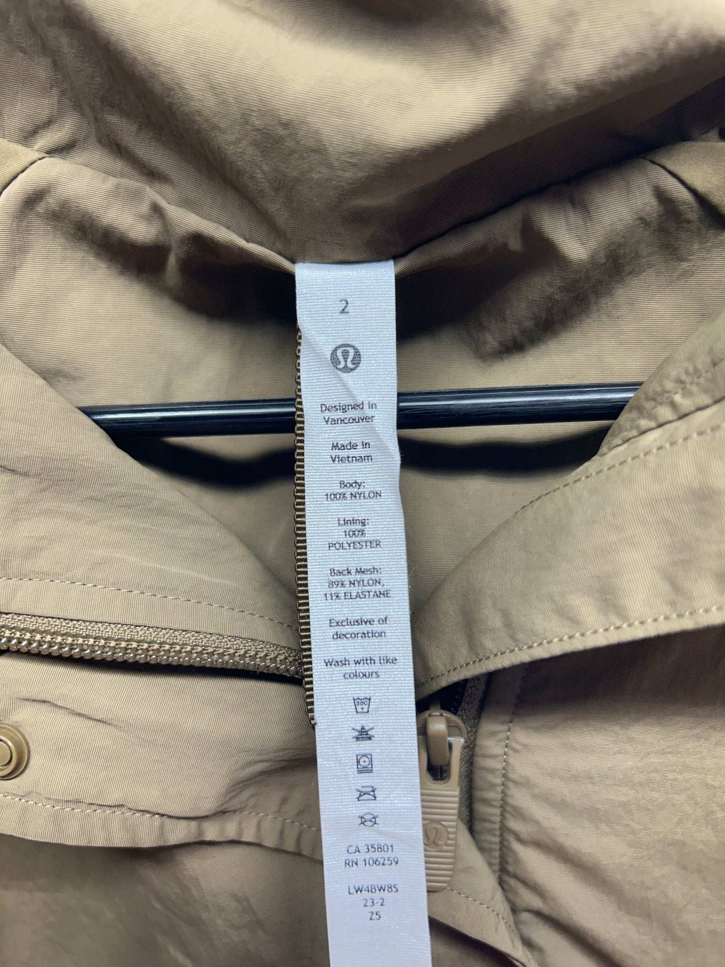 Lululemon Always Effortless Jacket Size 2 Artifact