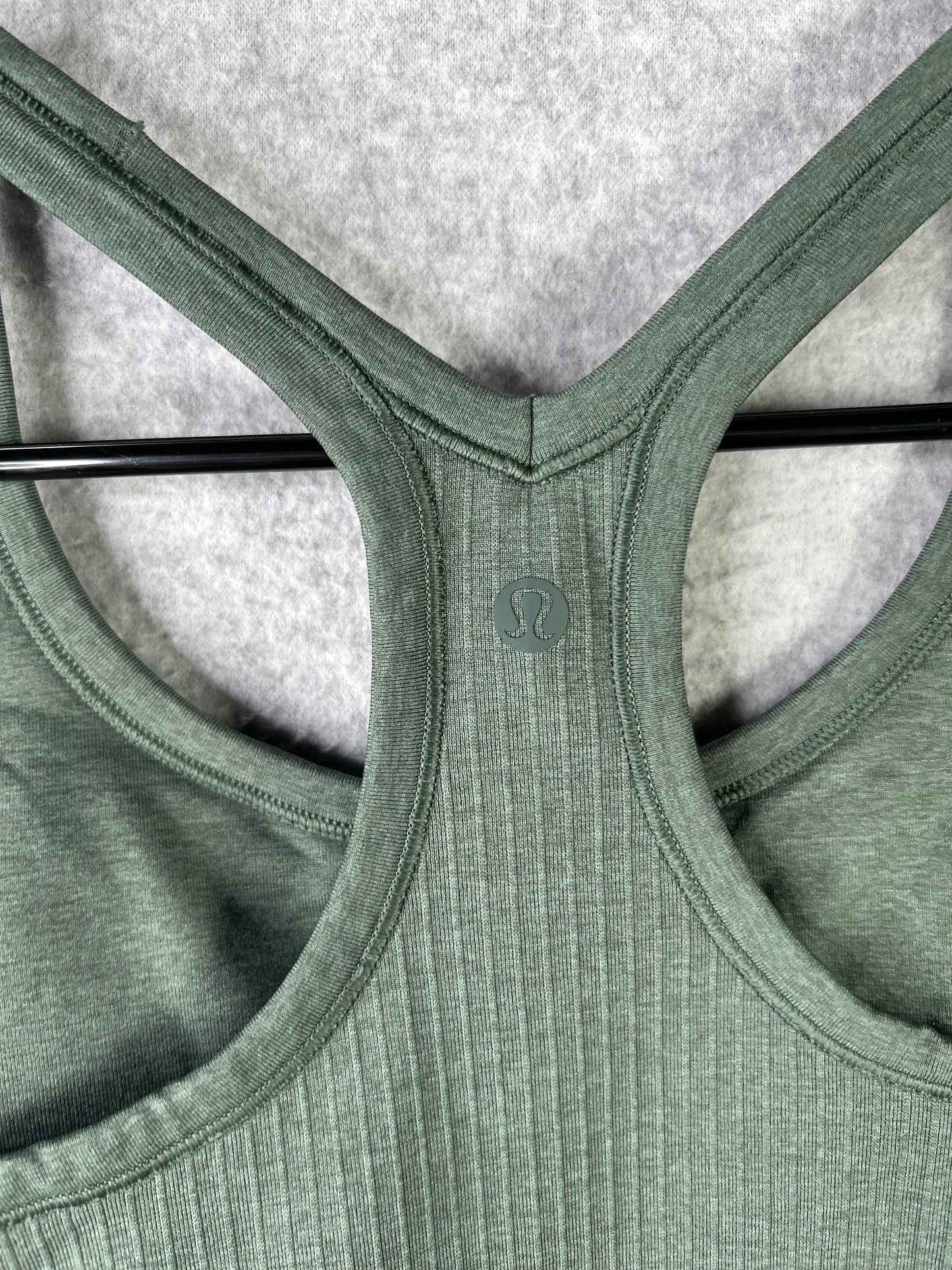 Lululemon Ebb To Street Tank Size 4 Grey Sage (Square Dot)