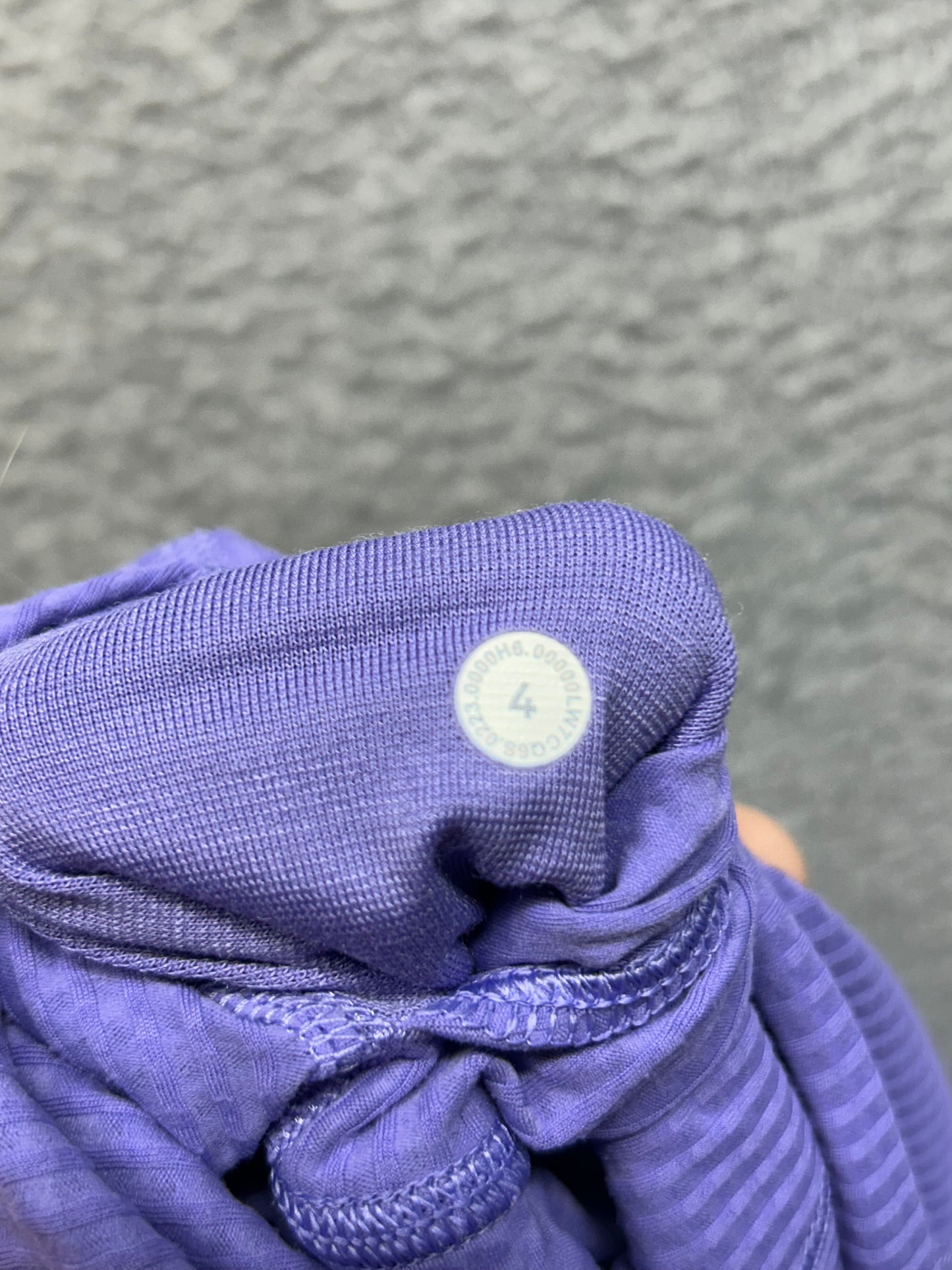 Lululemon High-Rise Yoga Short 6" Size 4 Grid Texture Dark Lavender