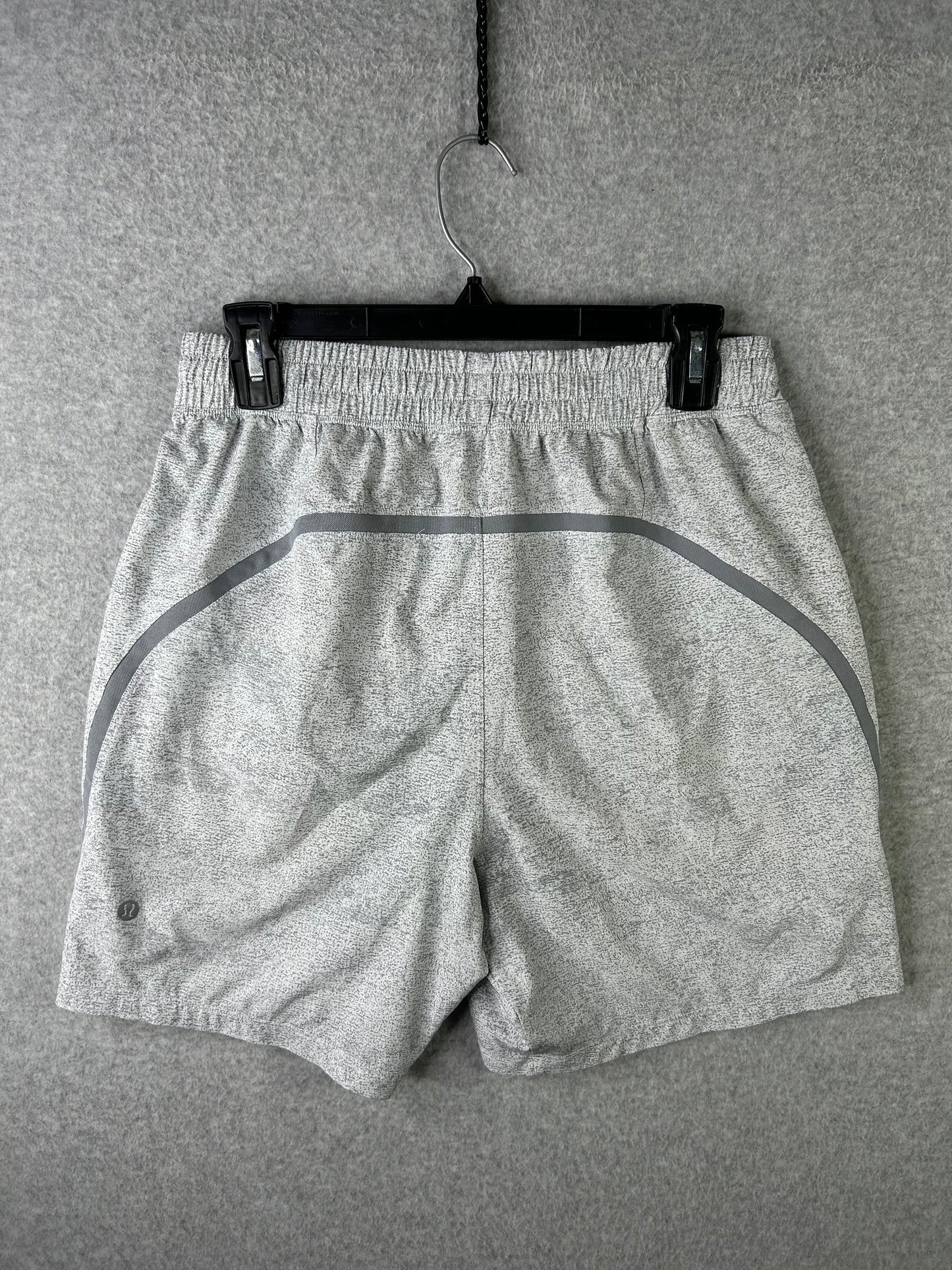 Lululemon Pace Breaker Linerless Short 7" Size M Infuse Texture Alpine White Multi