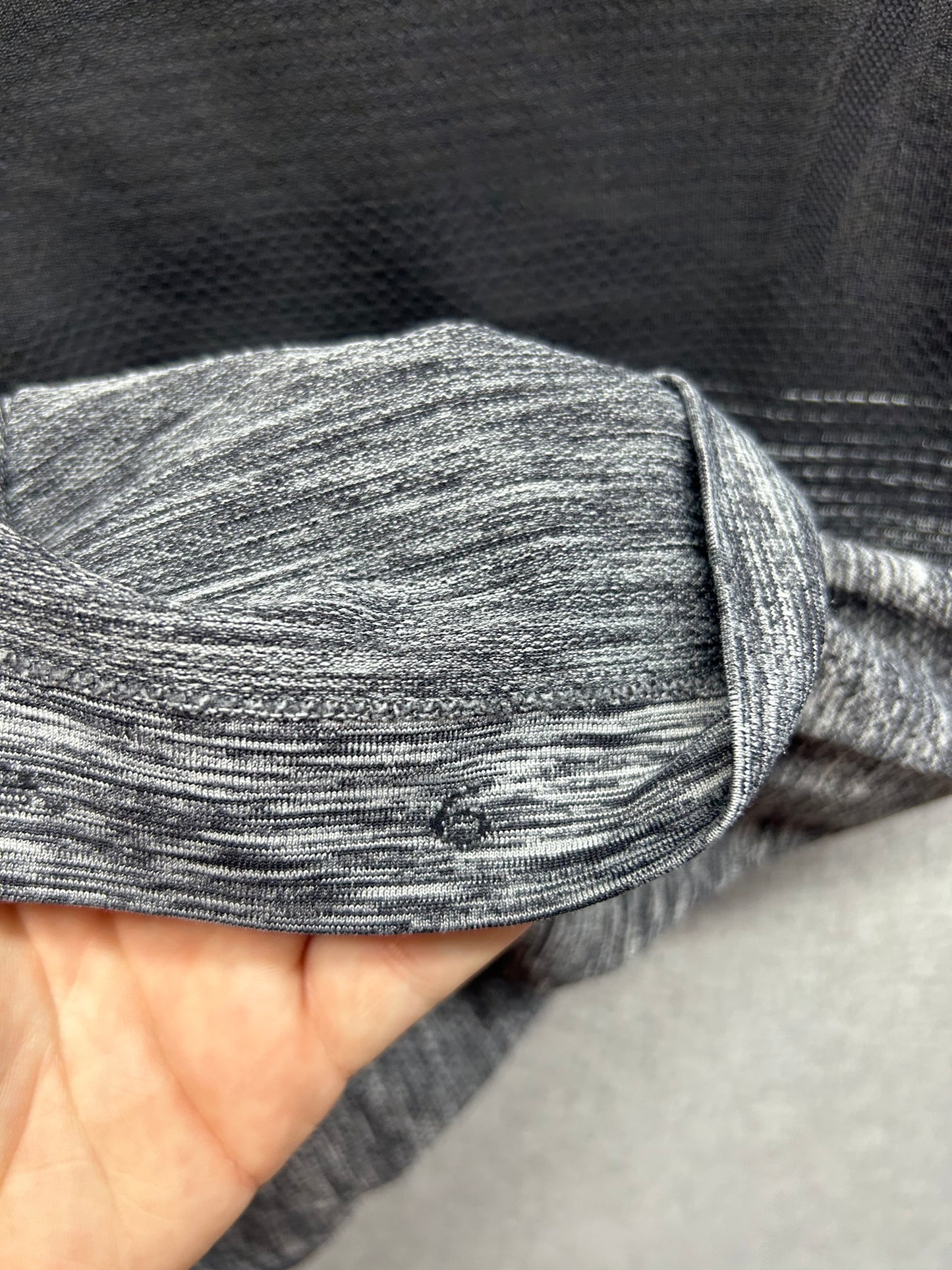 Lululemon Swiftly Tech Short Sleeve Crew Size 6 Black Gray Ombre