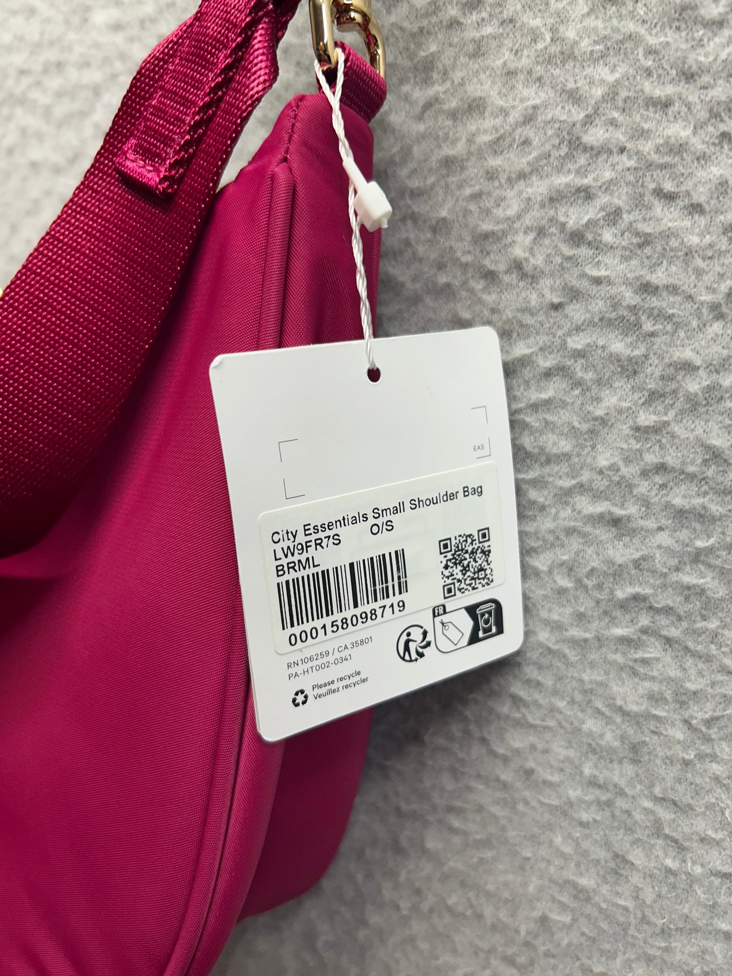 Lululemon City Essentials Small Shoulder Bag 3L Berry Rumble