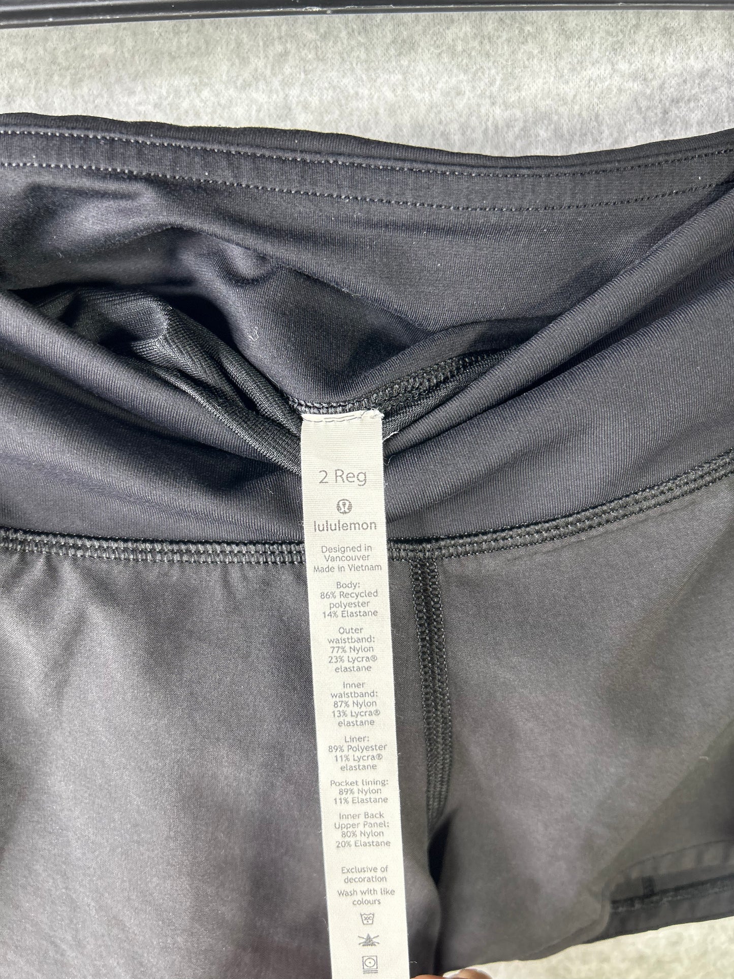 Lululemon Speed Up Short 2.5" Size 2 Black