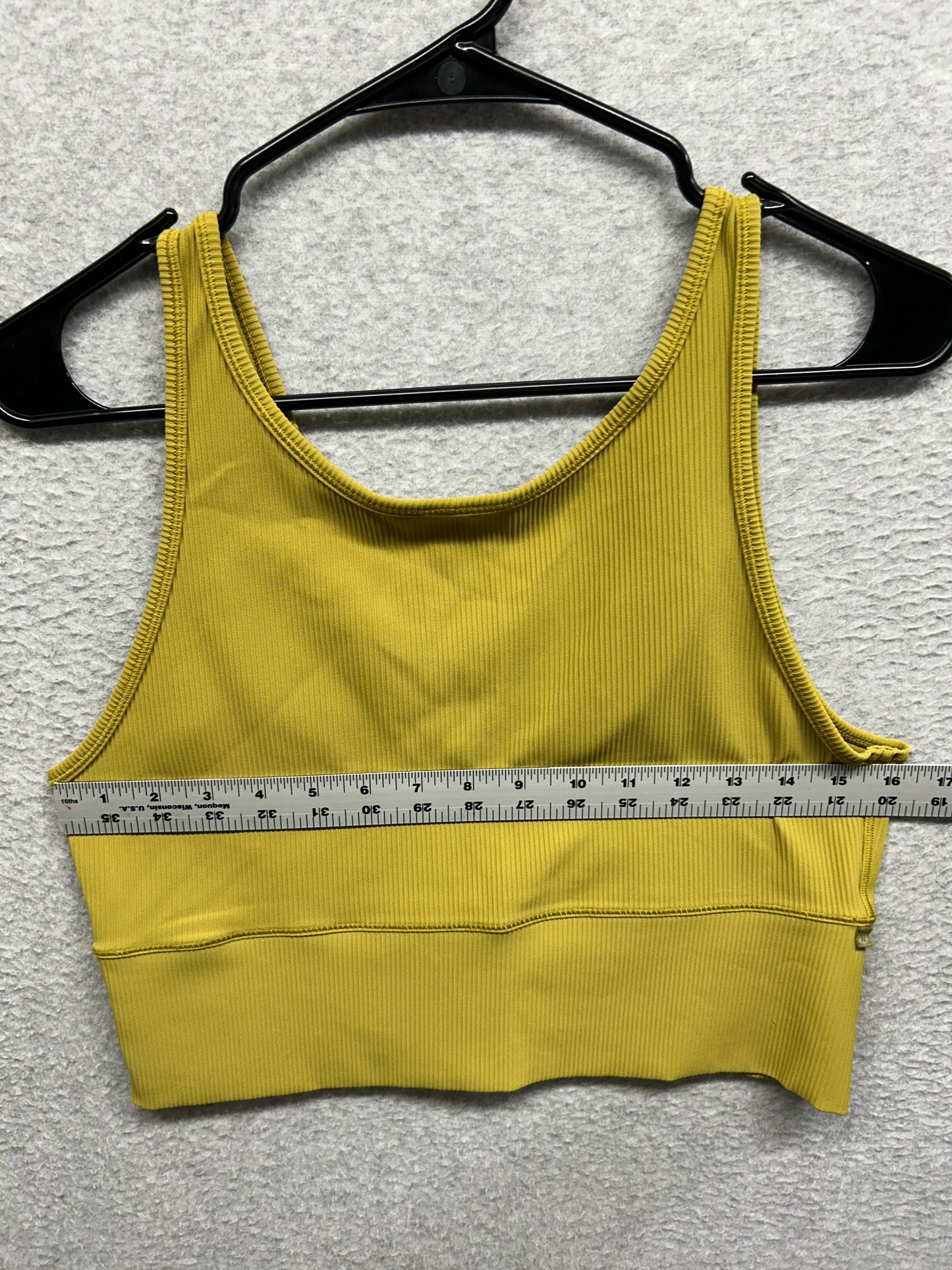 Lululemon Power Pivot Ribbed Tank Top Size 12 Auric Gold