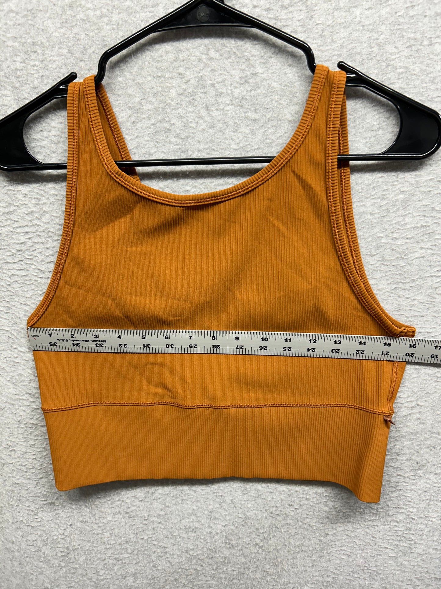 Lululemon Power Pivot Ribbed Tank Top Size 12 Butternut Brown