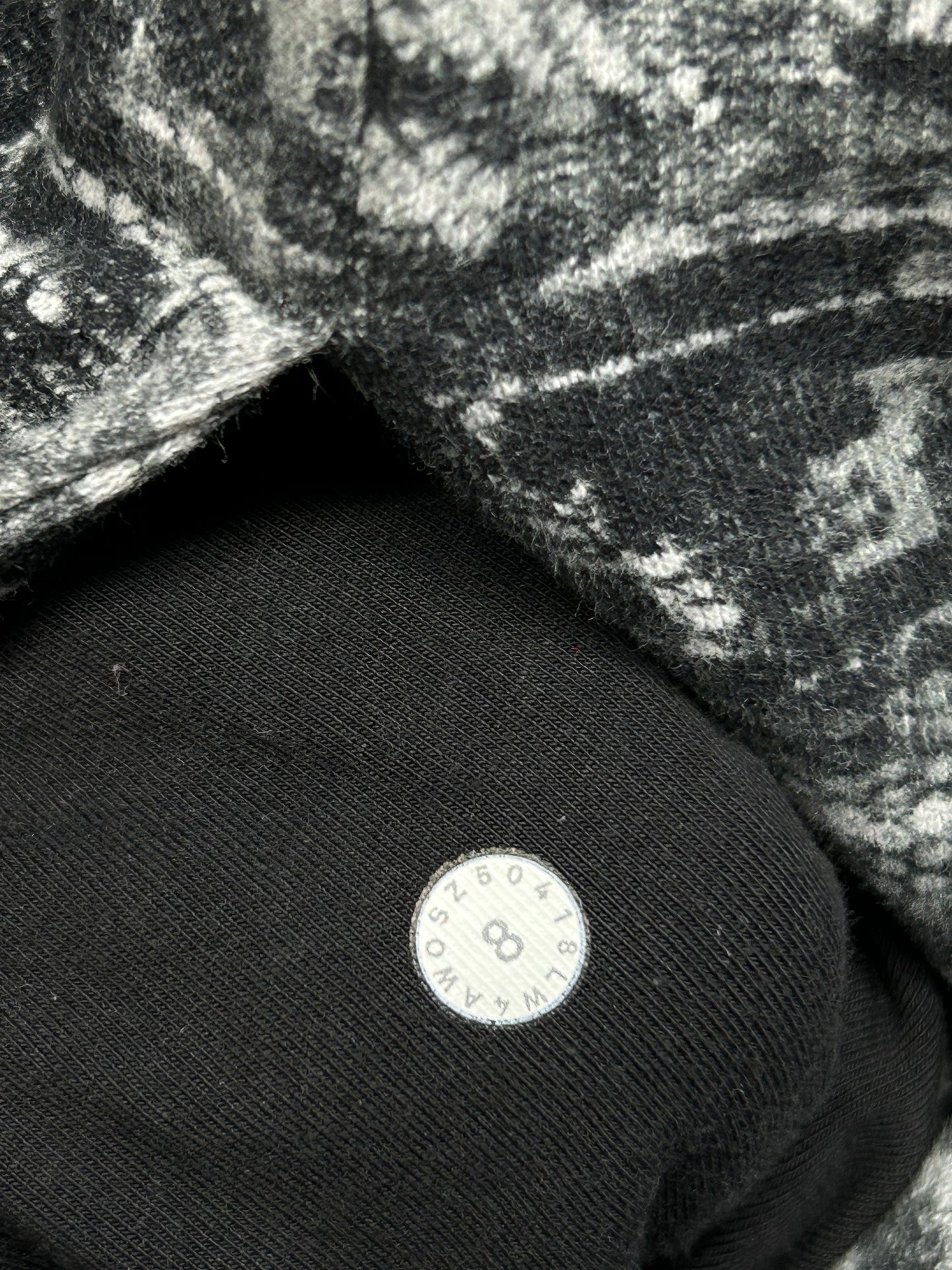 Lululemon Scuba Hoodie Light Cotton Fleece Size 8 Masked Lace Starlight Black
