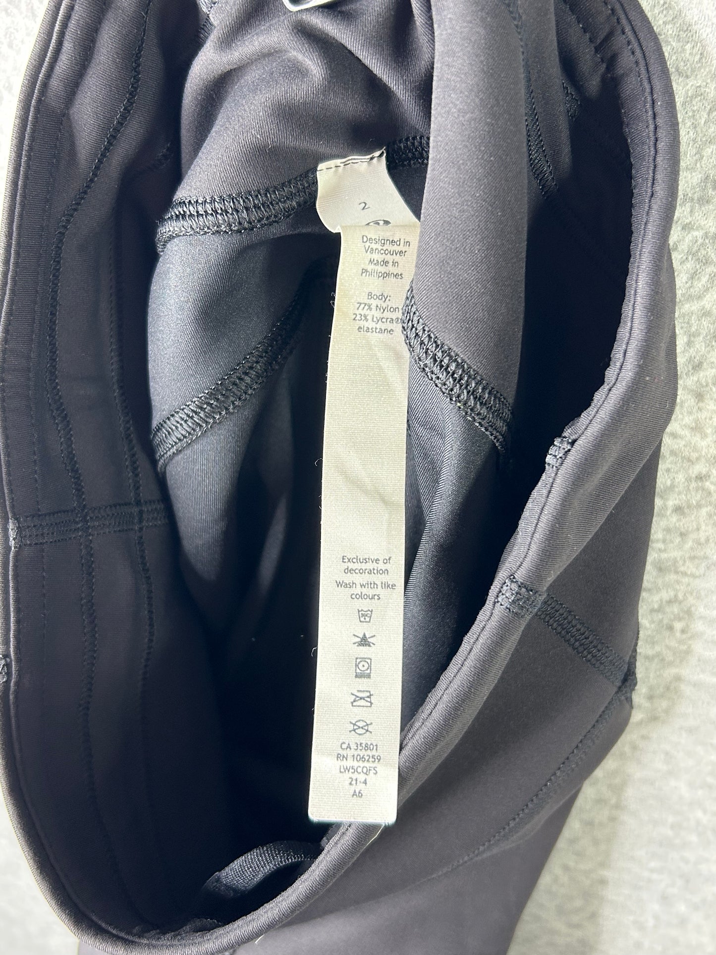 Lululemon Invigorate High-Rise Tight 25" Size 2 Black