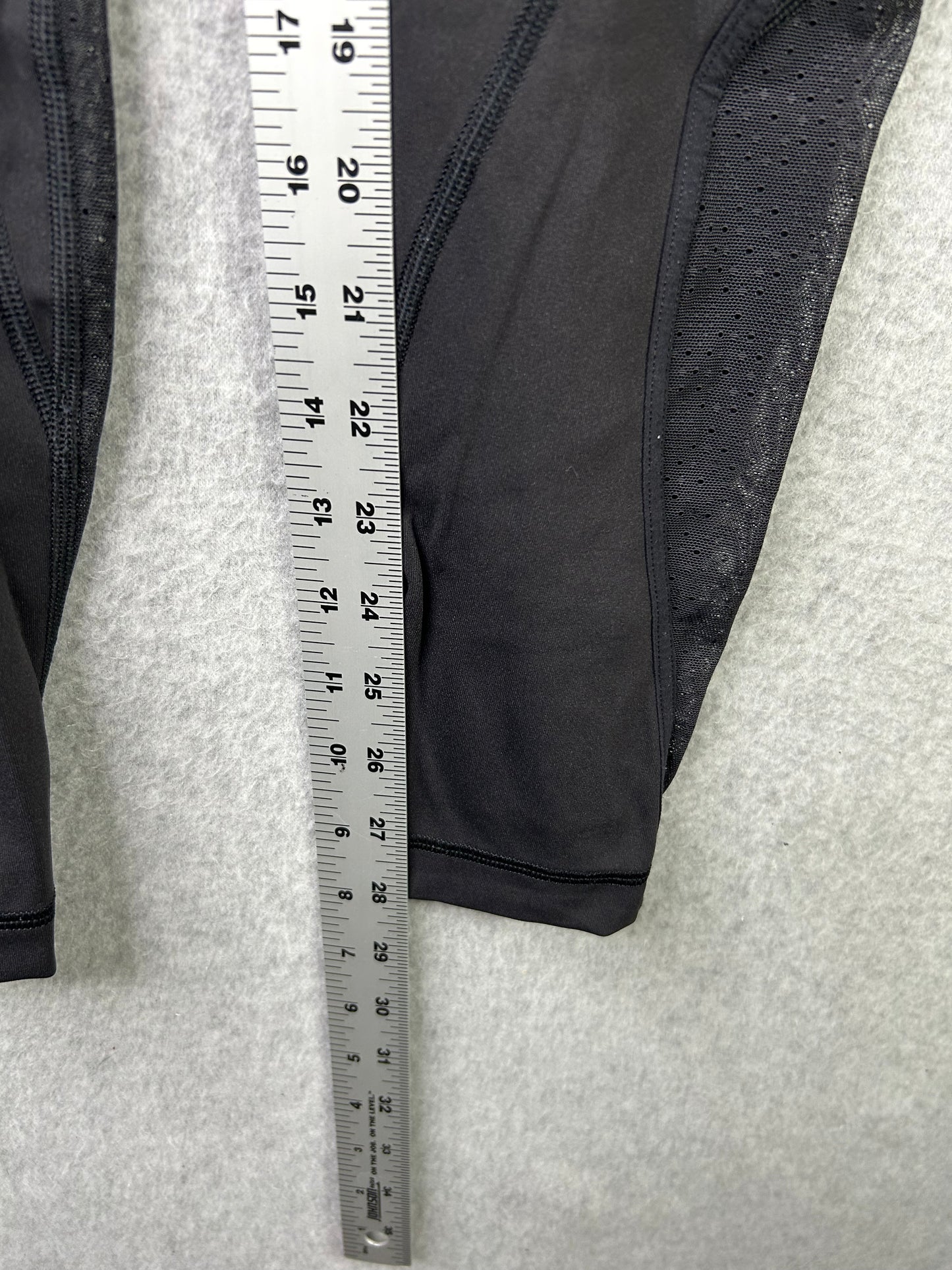 Lululemon Wunder Under High-Rise Tight Mesh 28" Size 6 Black