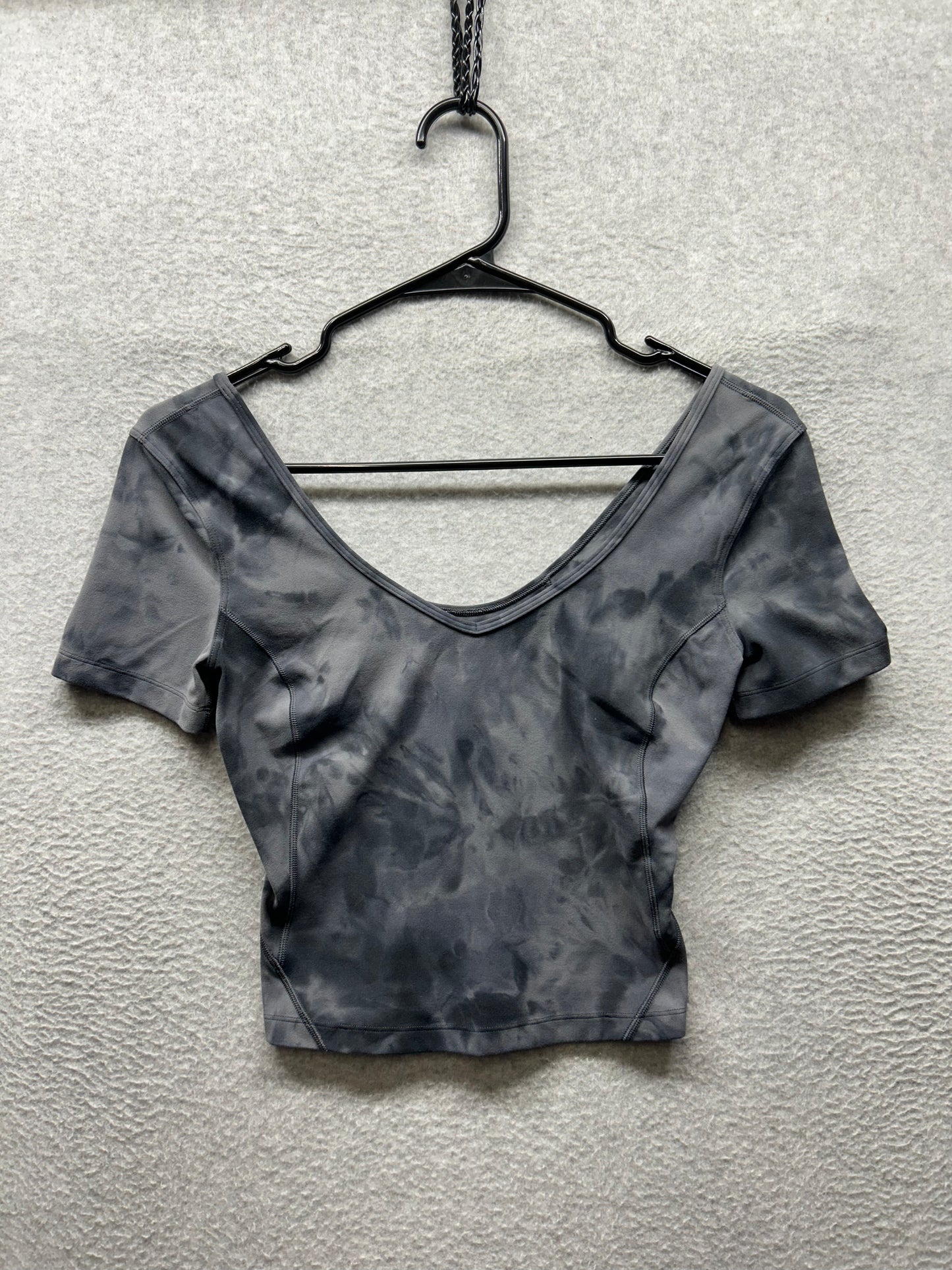 Lululemon Align T-Shirt Size 2 Diamond Dye Pitch Grey Graphite Grey