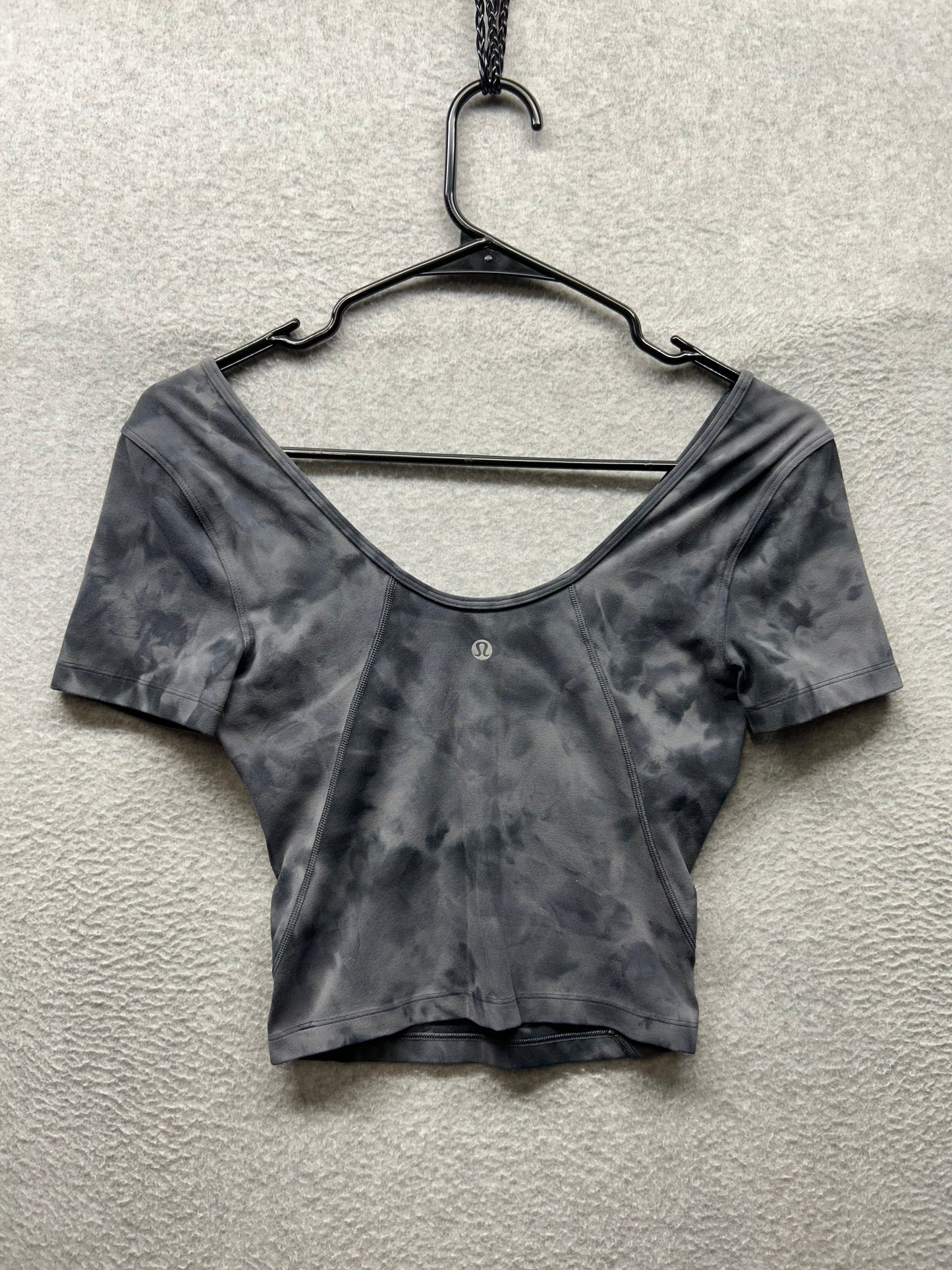 Lululemon Align T-Shirt Size 2 Diamond Dye Pitch Grey Graphite Grey