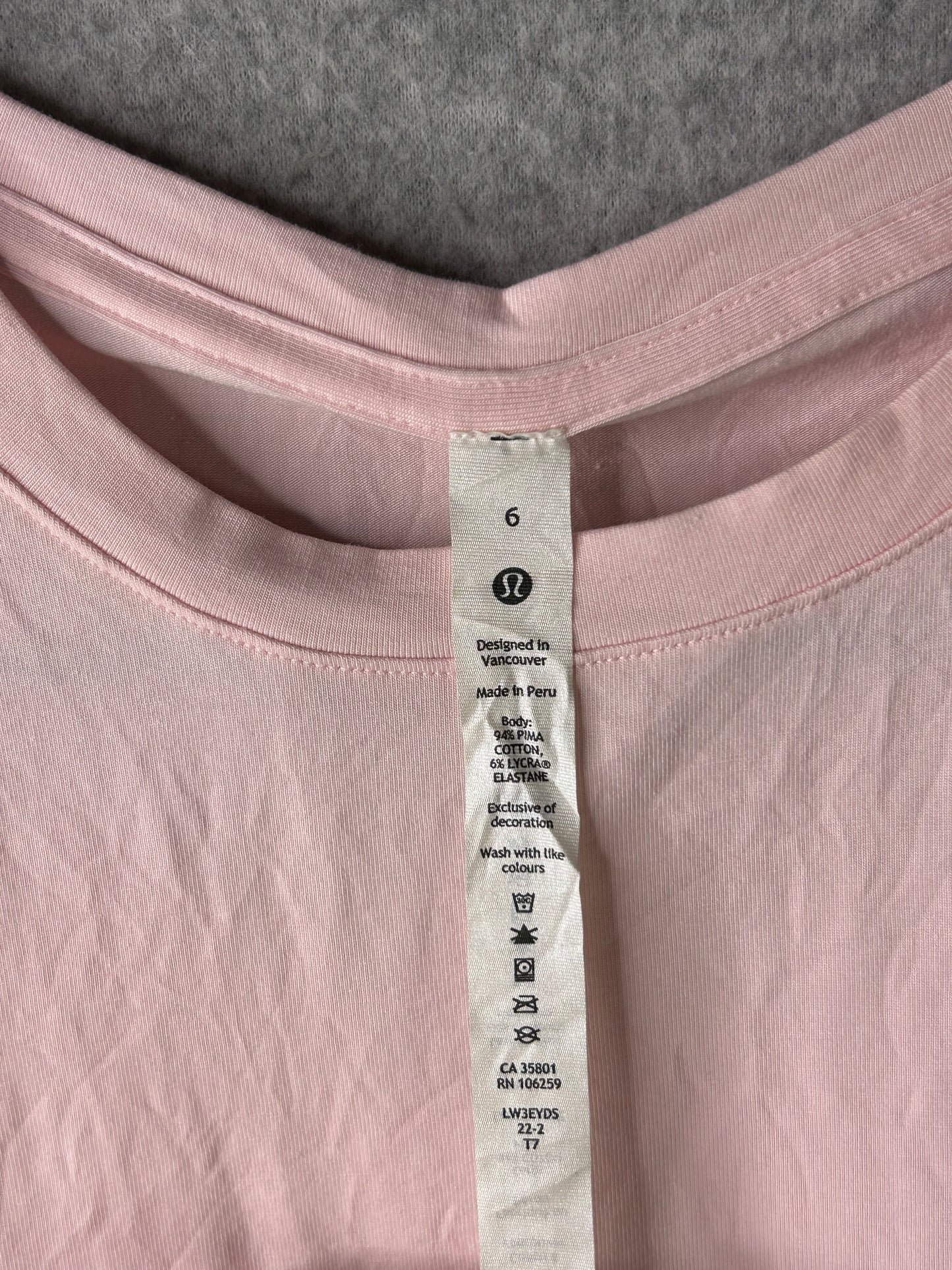 Lululemon Love Crew T-Shirt Size 6 Strawberry Milkshake