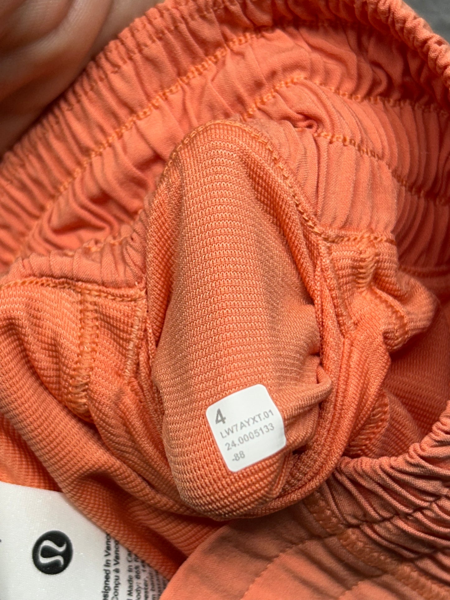 Lululemon Hotty Hot High-Rise Lined Short 4" Size 4 (Square) Lit Orange