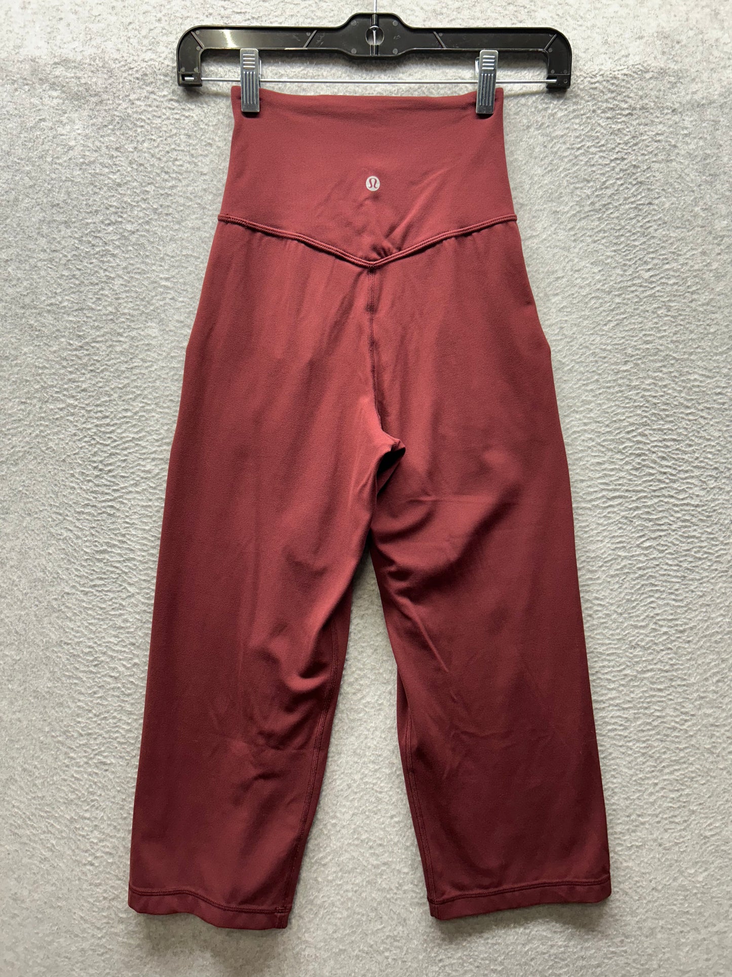Lululemon Align Super-High-Rise Wide Leg Crop 23" Size 0 Mulled Wine