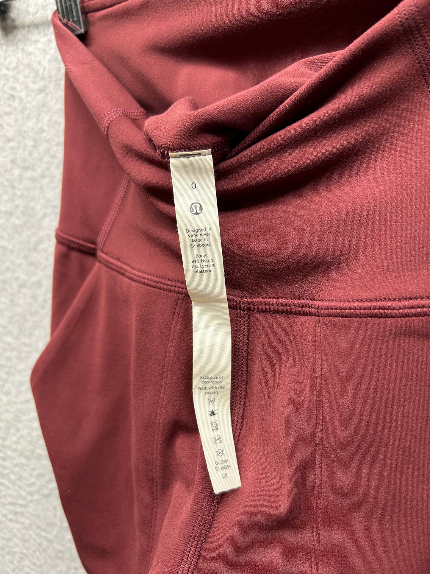 Lululemon Align Super-High-Rise Wide Leg Crop 23" Size 0 Mulled Wine