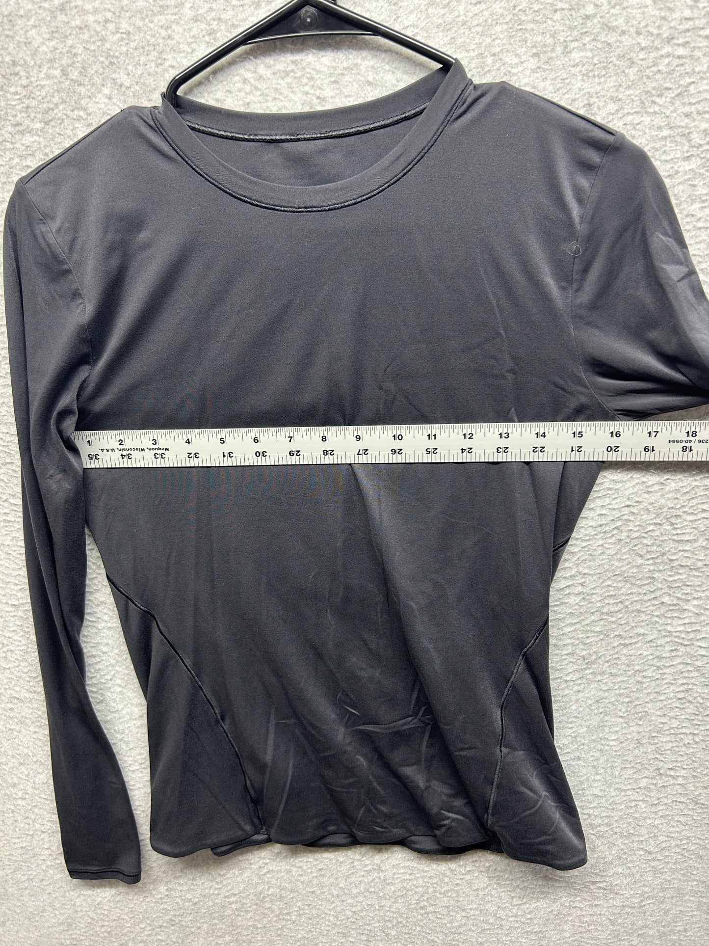 Lululemon Wundermost Ultra-Soft Nulu Crewneck Long-Sleeve Shirt Size 6 Black