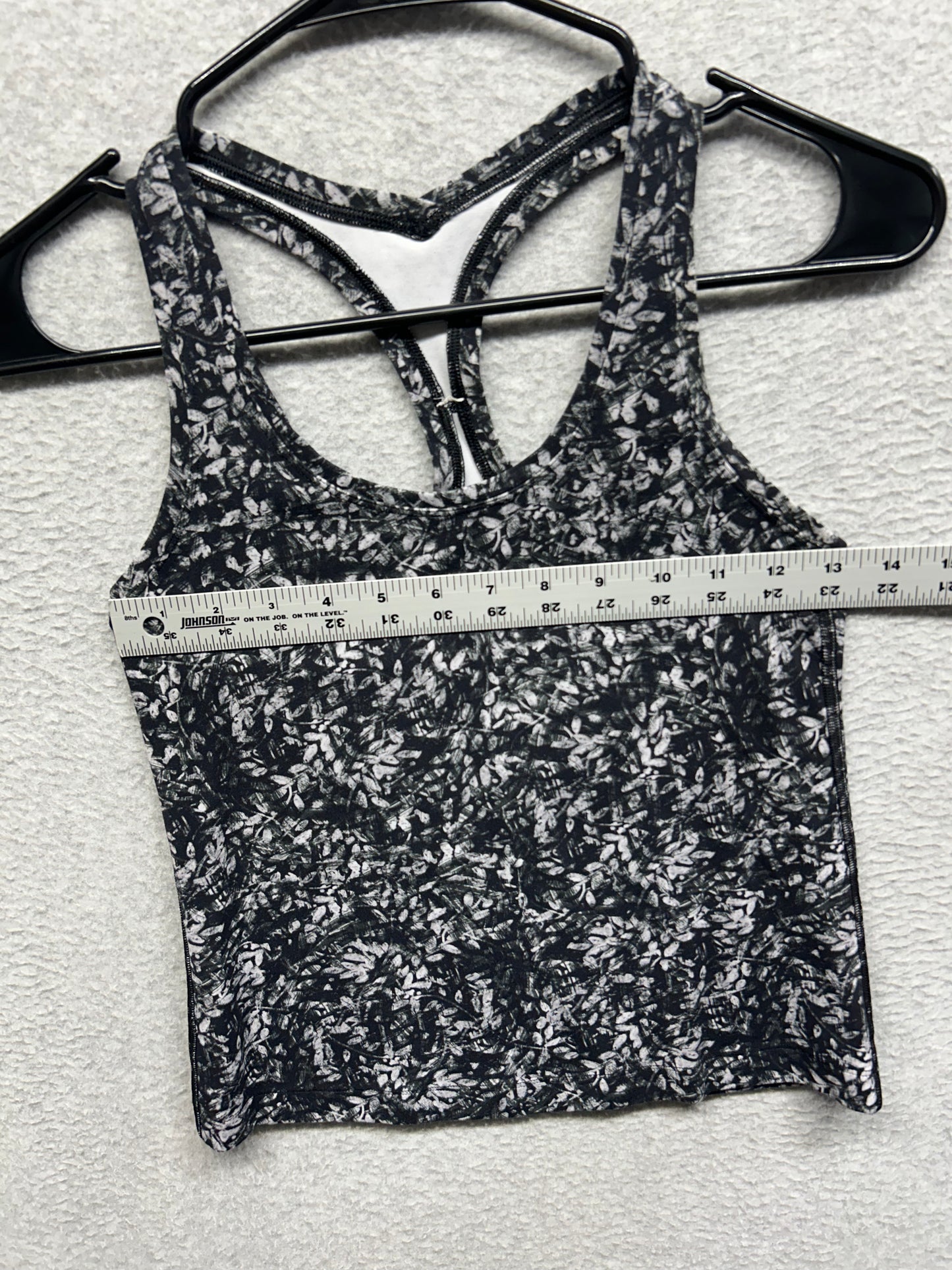 Lululemon Cool Racerback Tank Top Shorter Length Size 6 Blossom Overlay Starlight Multi