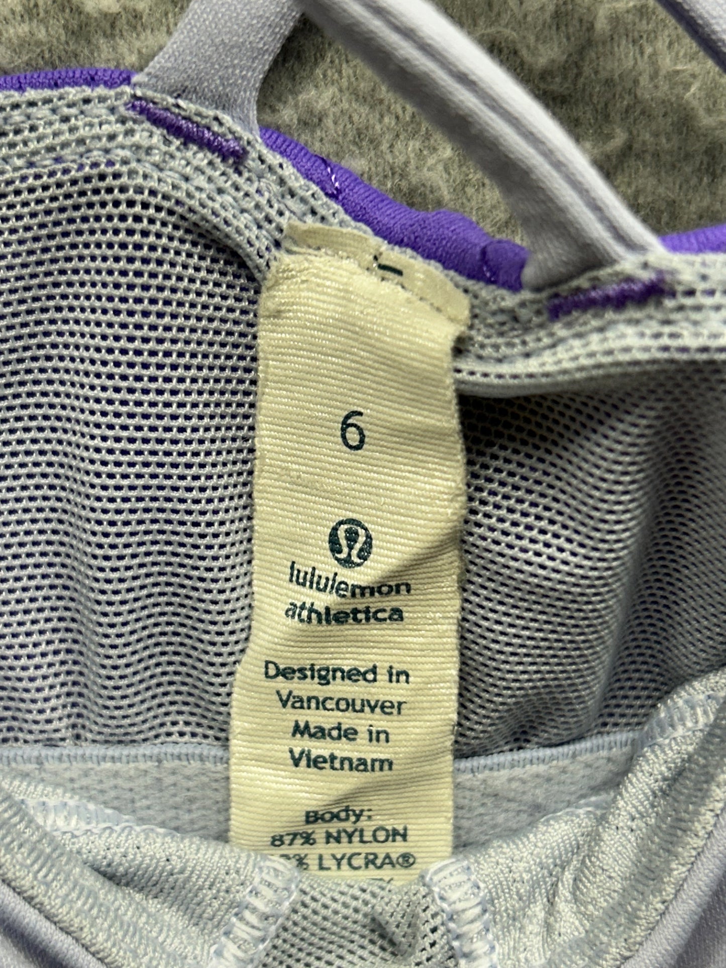 Lululemon Free To Be Tank Size 6 Cool Breeze | Power Purple