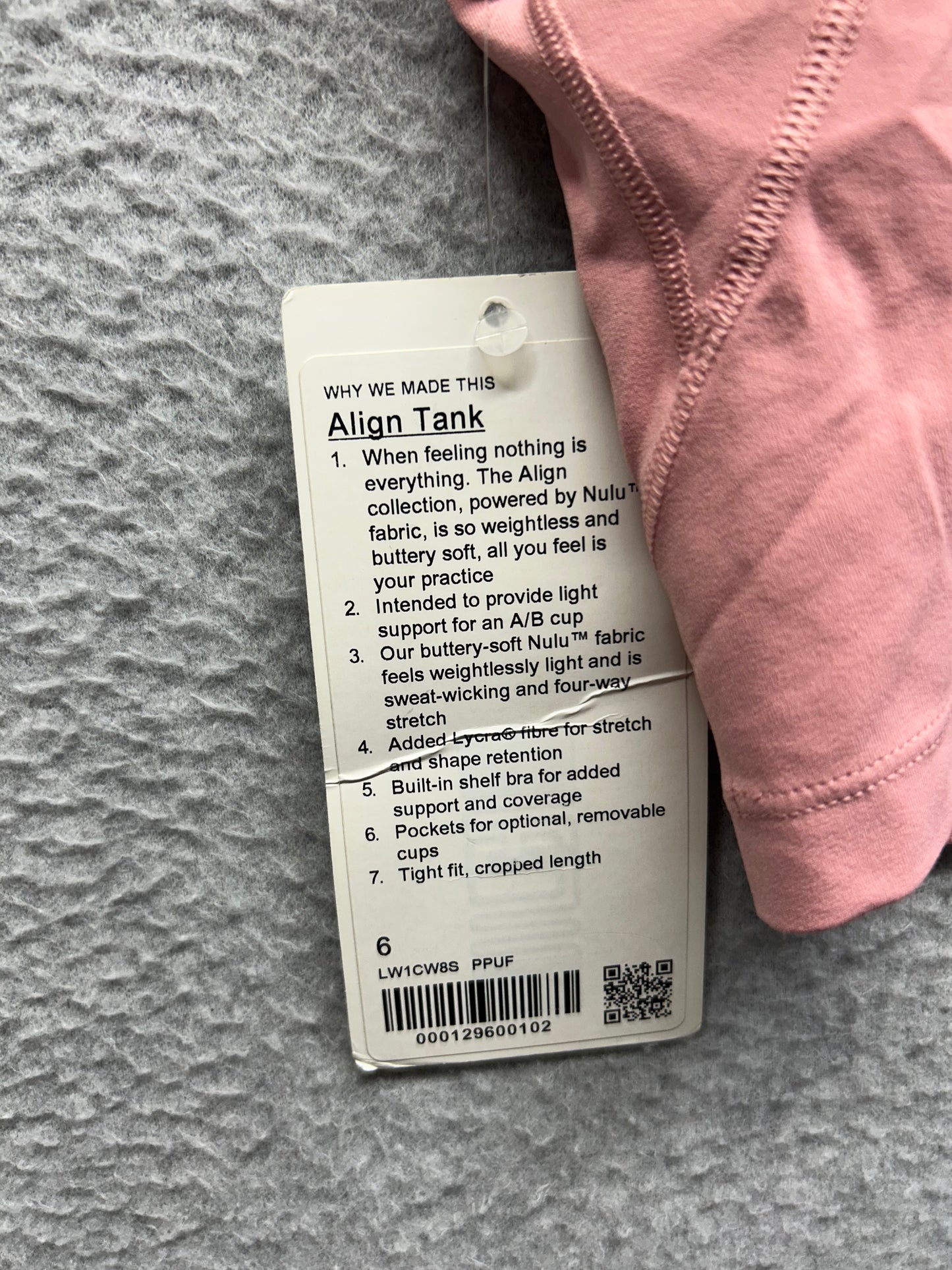 Lululemon Align Tank Size 6 Pink Puff