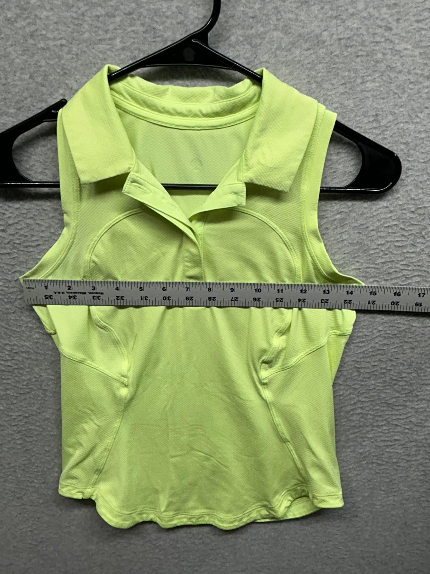 Lululemon Quick-Drying Sleeveless Polo Shirt Size 6 Faded Zap