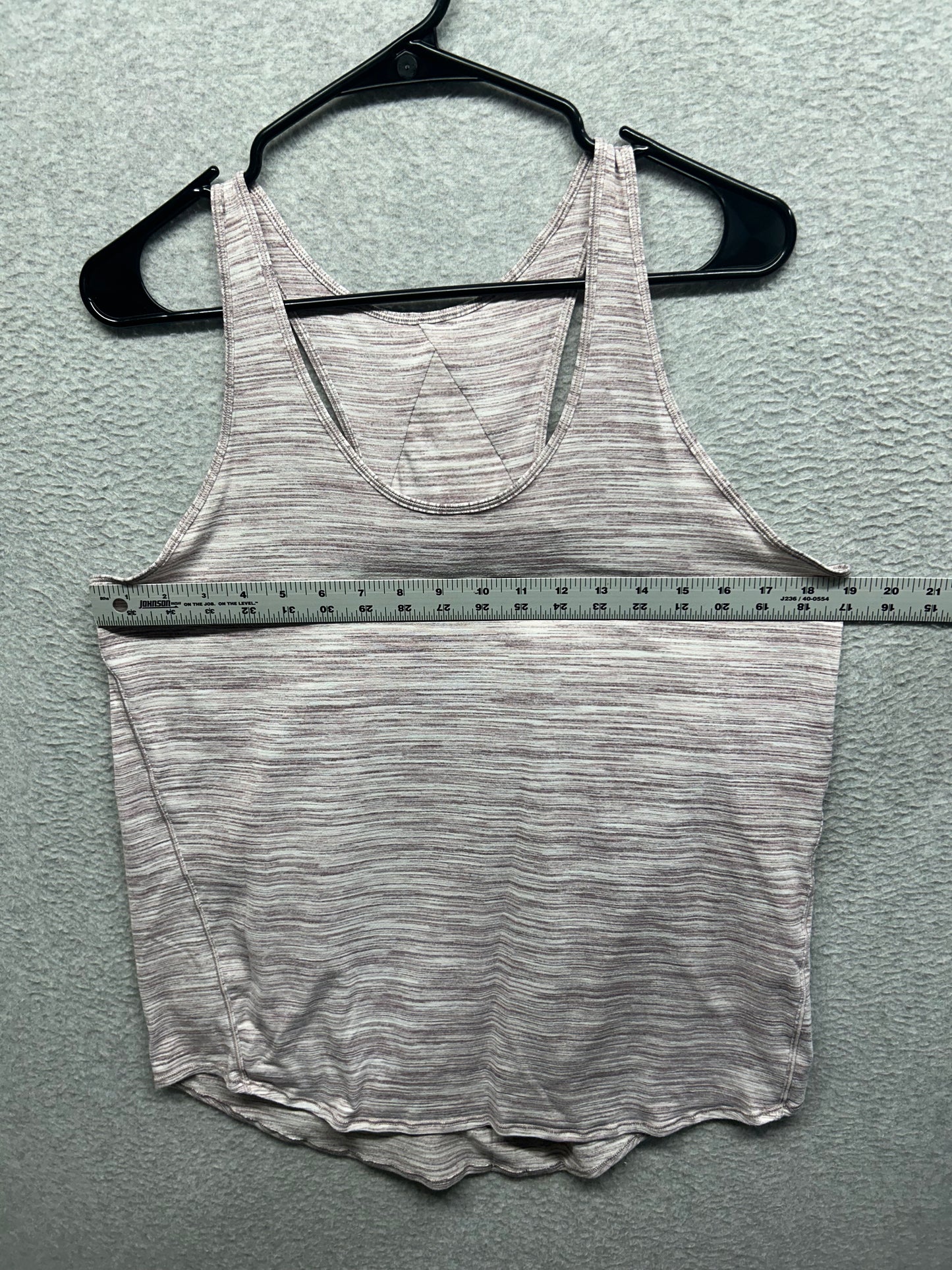 Lululemon Essential Tank Size 8 Heathered Dark Chrome