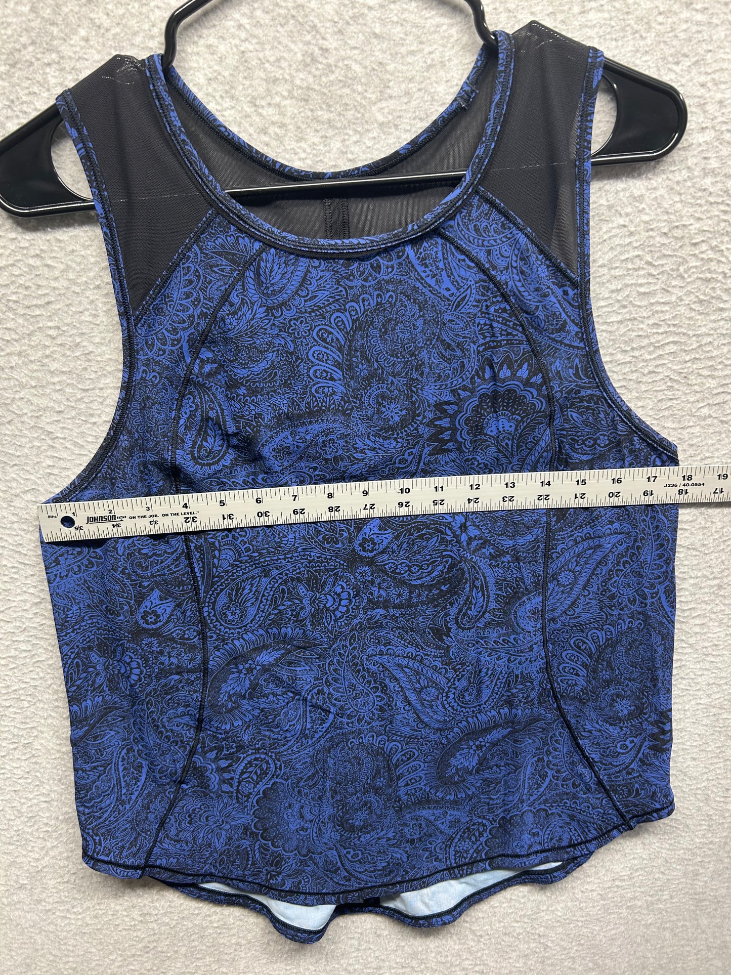 Lululemon Sculpt Tank Size 8 Antique Paisley Sapphire Blue Black
