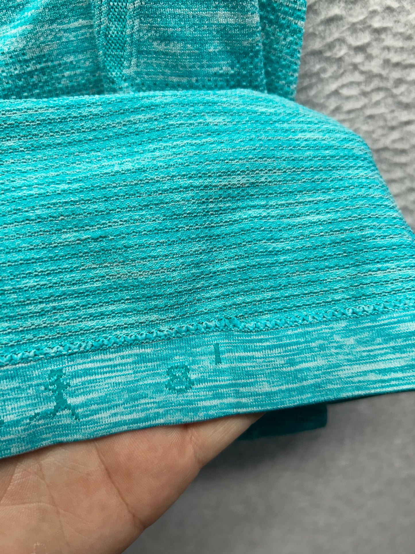 Lululemon Swiftly Tech Short Sleeve Crew Size 8 Heathered Peacock Blue