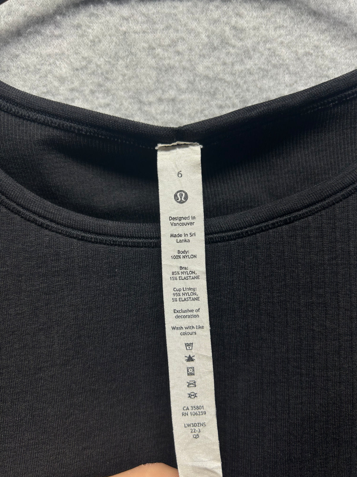 Lululemon Ebb to Street Long Sleeve Size 6 Black