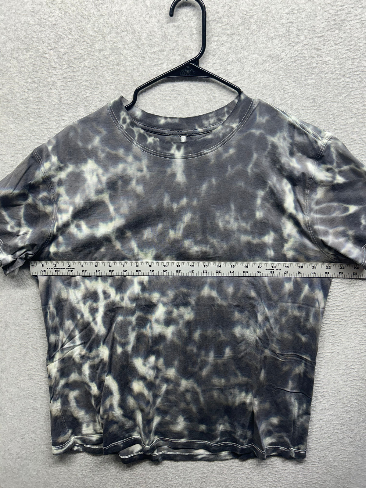 Lululemon All Yours Tee Size 14 Marmoleado Tie Dye Graphite Grey