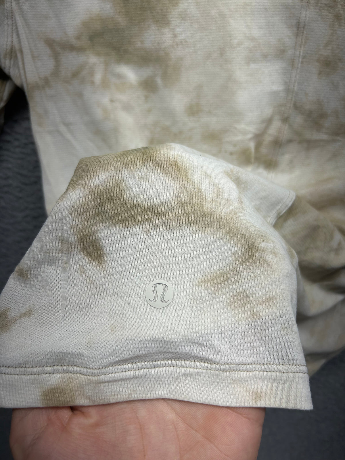 Lululemon Crescent Tee Size 8 Diamond Dye Light Ivory Sahara