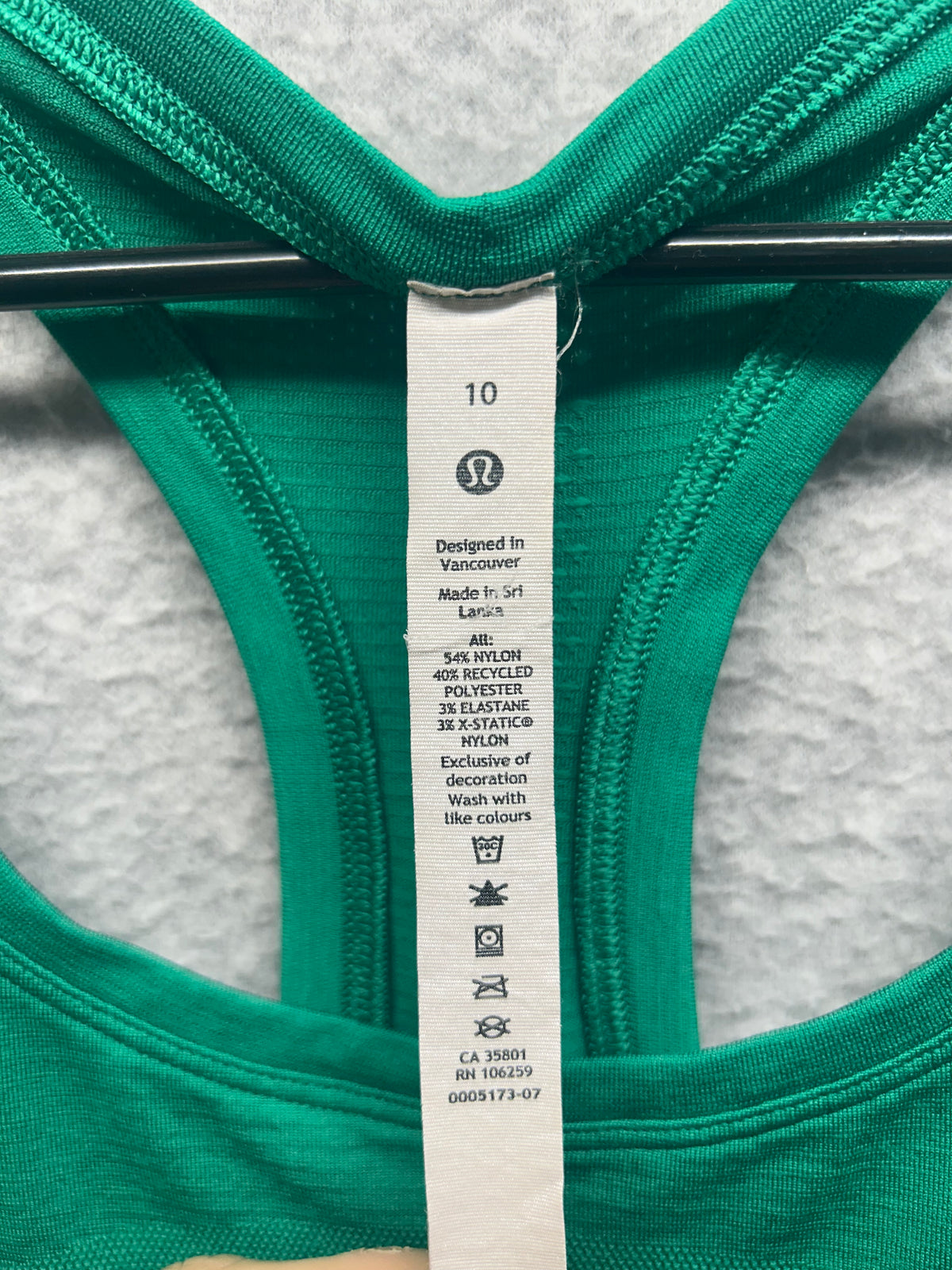 Lululemon Swifty Tech Tank Size 10 Green