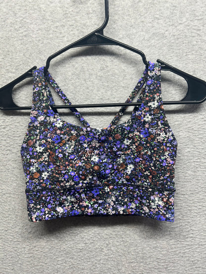 Lululemon Energy Longline Bra Medium Support, B–D Cups Size 6 Flower Burst Multi