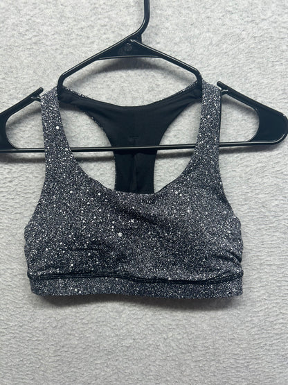 Lululemon Invigorate Bra Size 6 Luminesce Splatter White Black / Black
