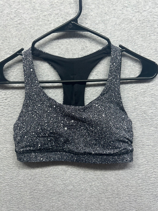 Lululemon Invigorate Bra Size 6 Luminesce Splatter White Black / Black
