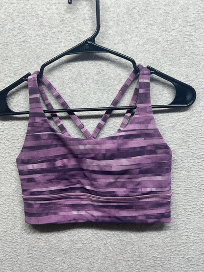 Lululemon Energy Bra Long Line Size 6 Shadowed Smoked Mullberry