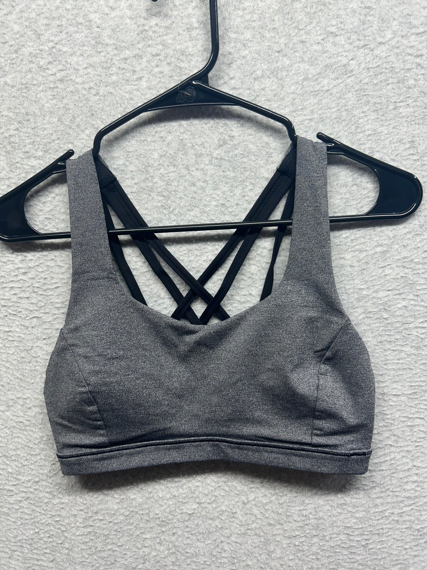 Lululemon Free To Be Serene Bra Size 6 Heathered Black / Black