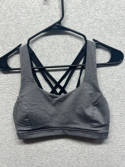 Lululemon Free To Be Serene Bra Size 6 Heathered Black / Black