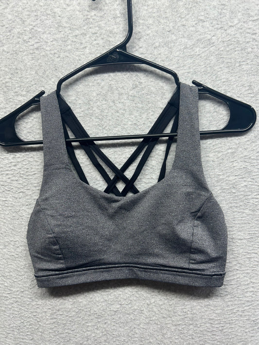 Lululemon Free To Be Serene Bra Size 6 Heathered Black / Black