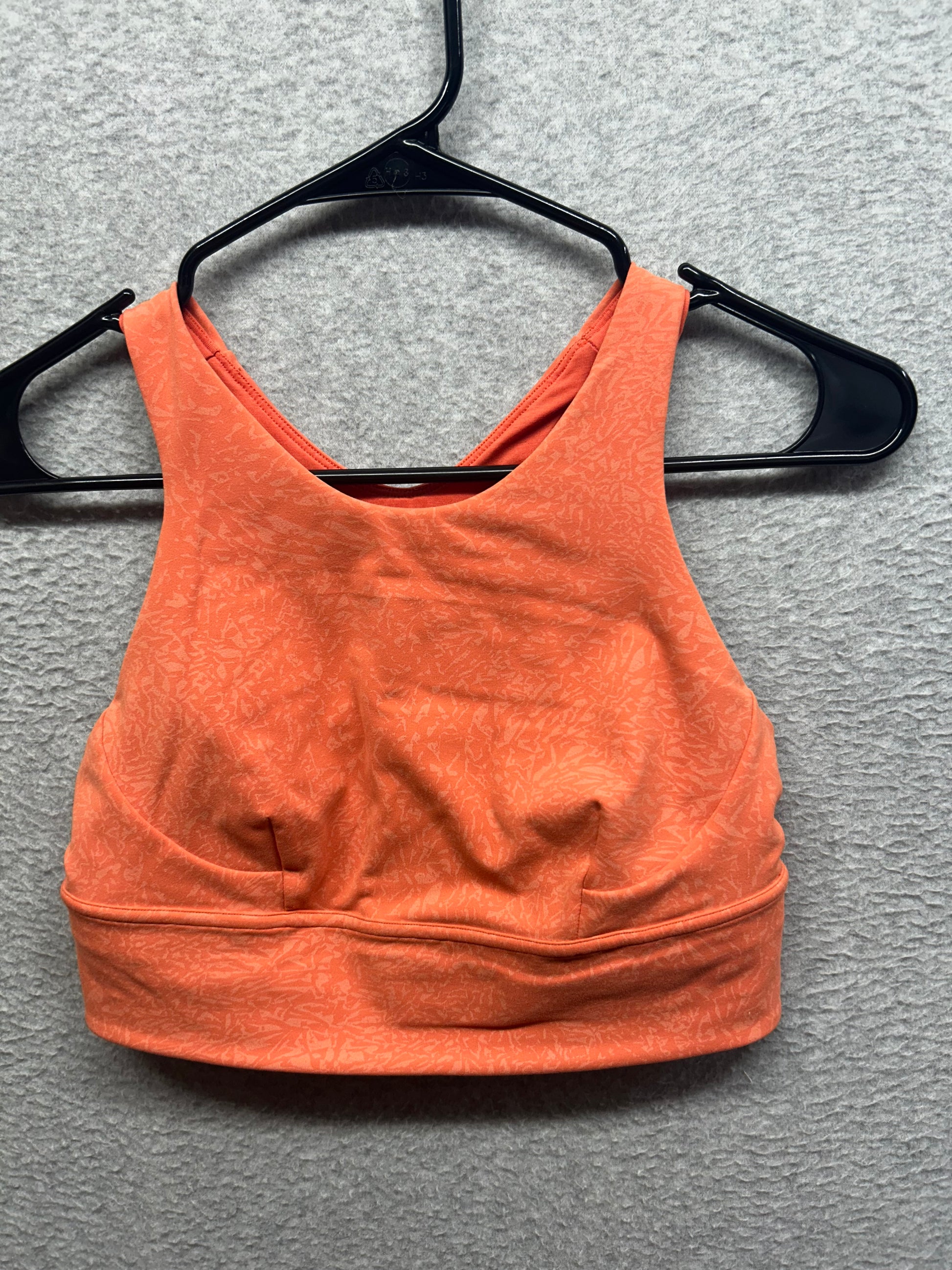 Lululemon Wunder Train Long-Line Bra Medium Support, C/D Cups Size 8 Crunch Warm Coral