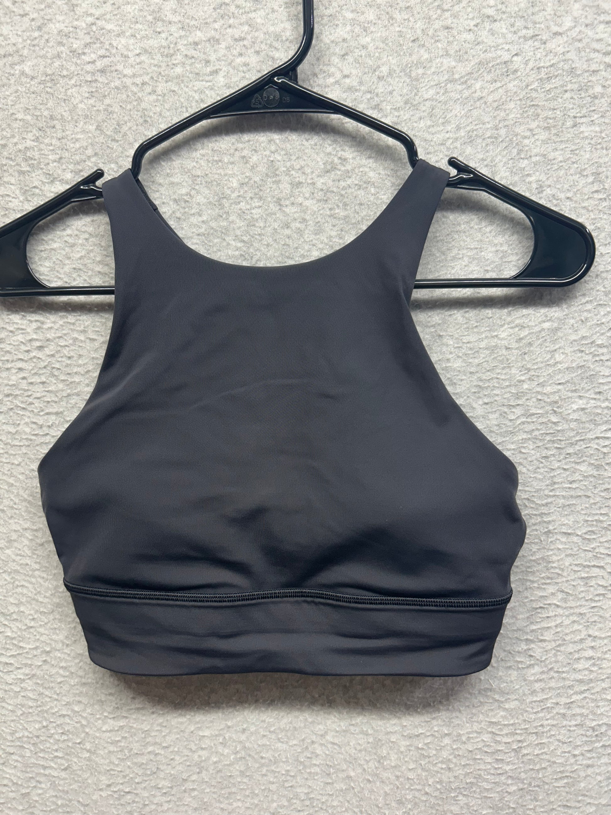 Lululemon Energy Bra High Neck Long Line Tough Size 8 Black