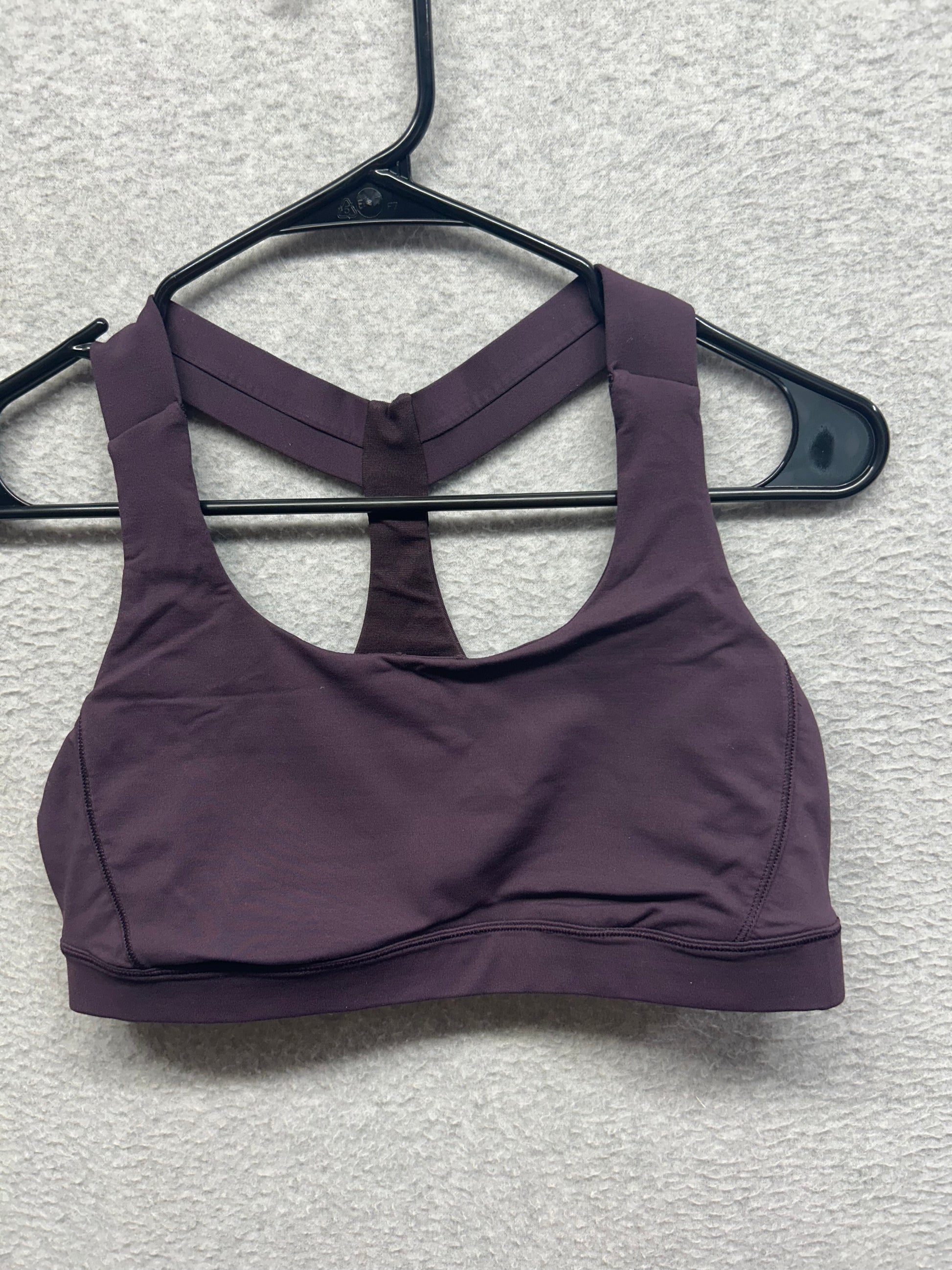 Lululemon Fast Lane Bra Size 10 Black Cherry
