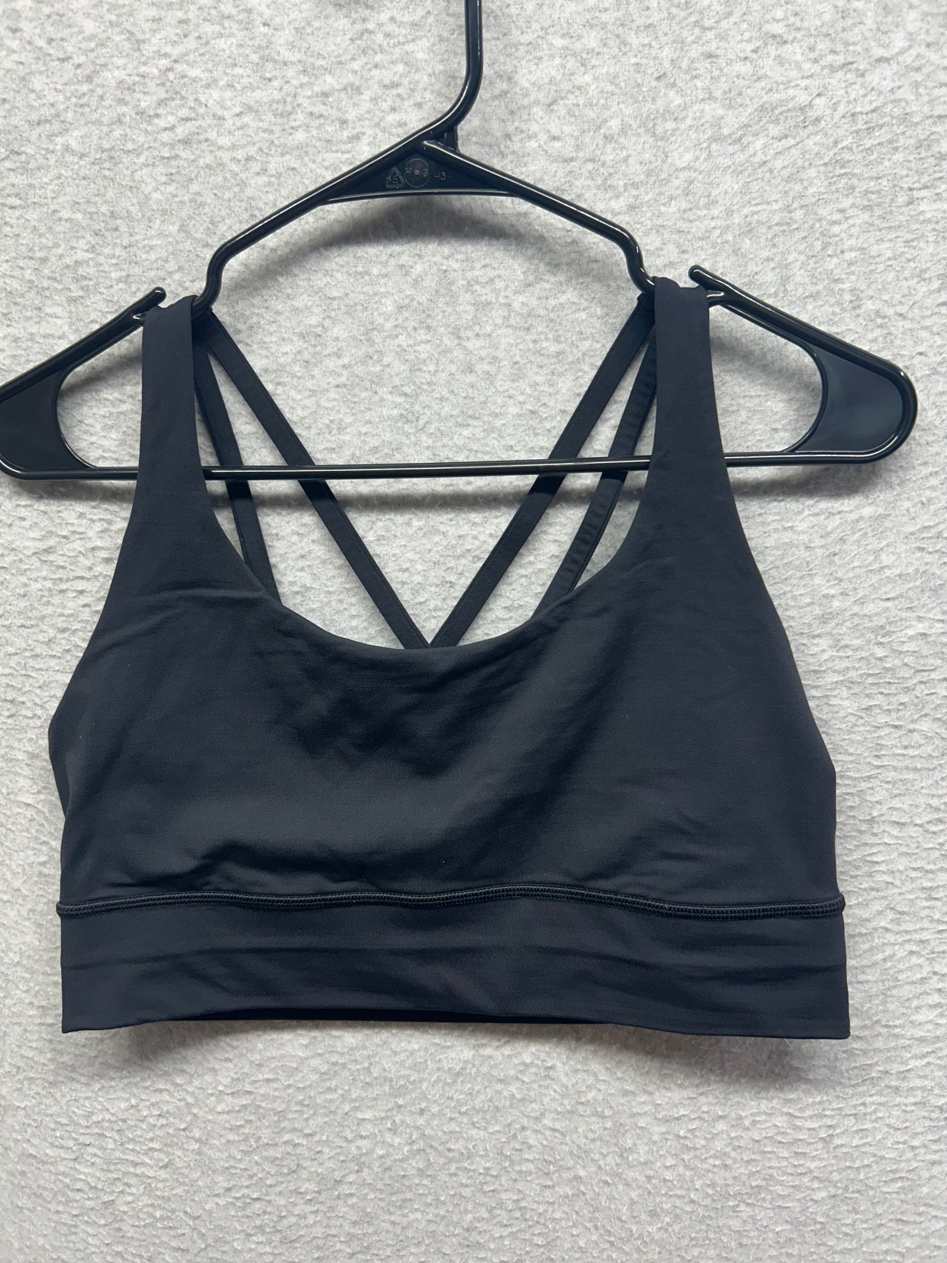 Lululemon Energy Bra Long Line Size 10 Black