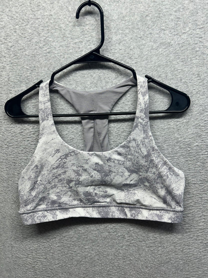 Lululemon Invigorate Bra Size 12 Washed Marble Alpine White Silverscreen / Silverscreen