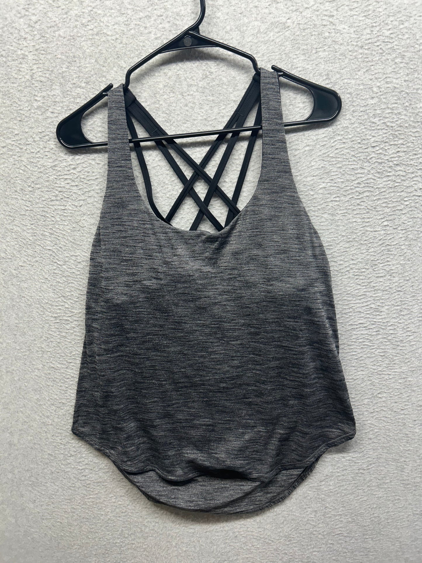 Lululemon Free To Be Serene Tank (2 In 1) Medium Support For C/D Cup Size 12 Heathered Black