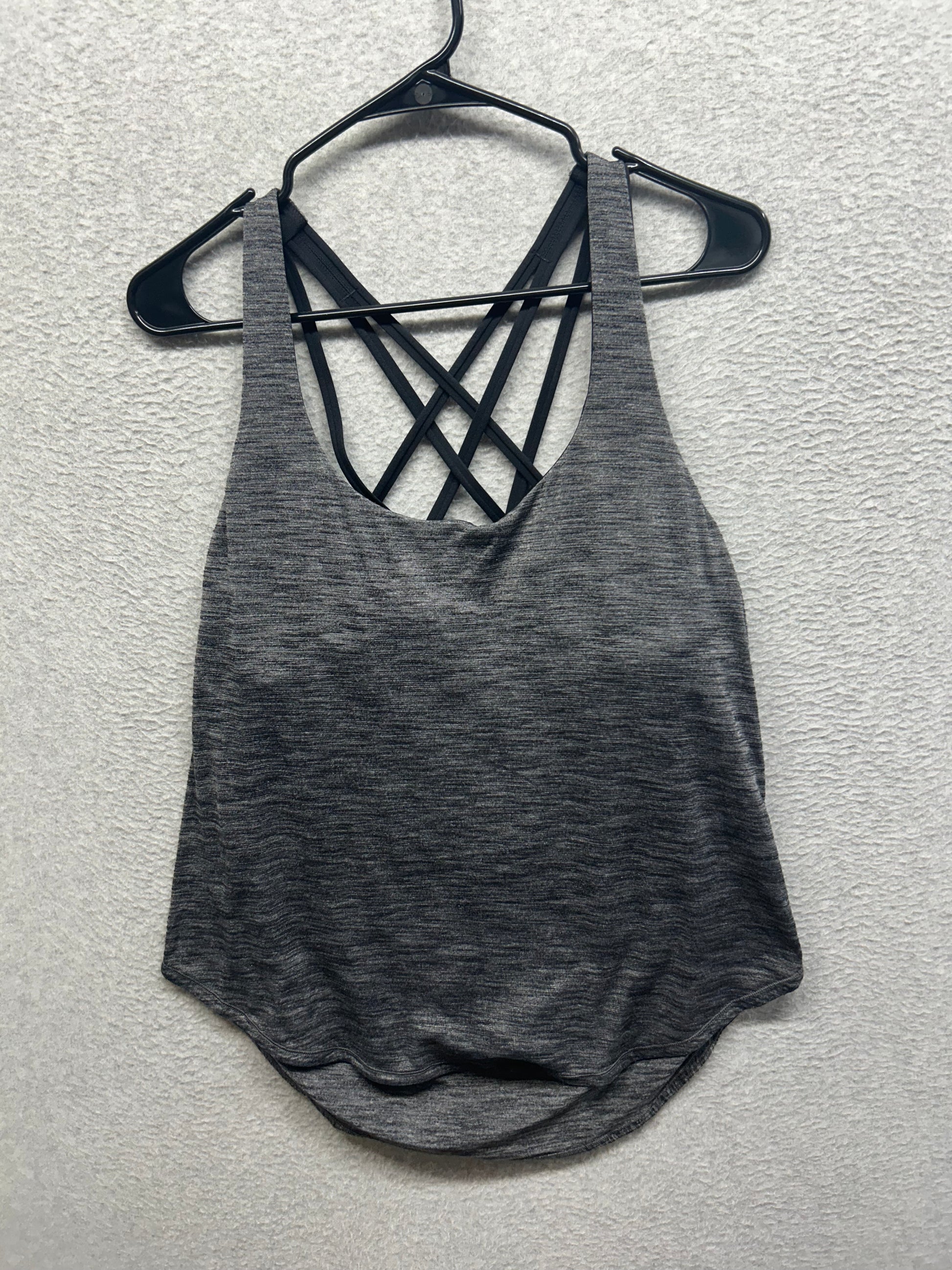 Lululemon Free To Be Serene Tank (2 In 1) Medium Support For C/D Cup Size 12 Heathered Black