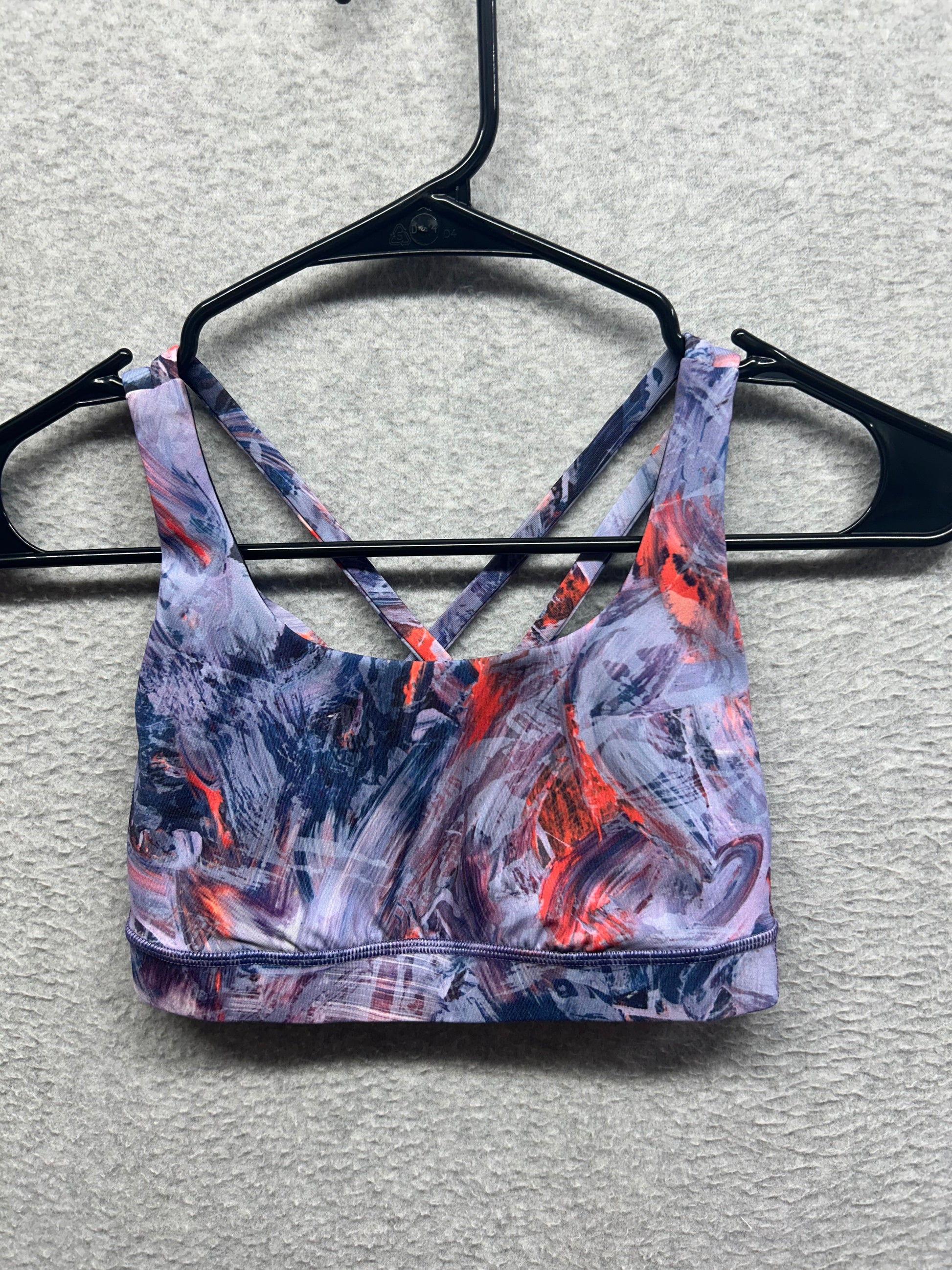 Lululemon Energy Bra Medium Support, B–D Cups Size 2 Atmospheric Purple Multi
