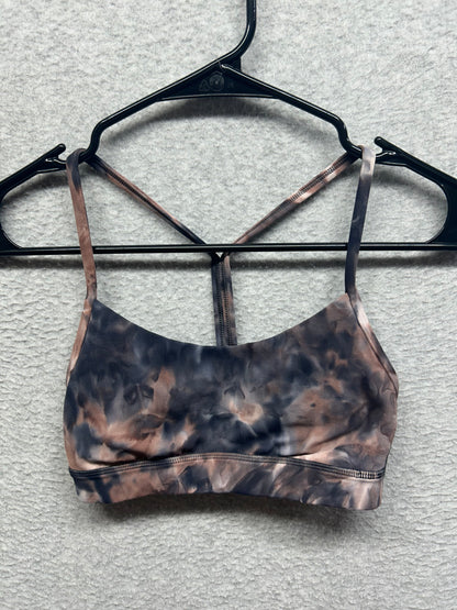Lululemon Flow Y Nulu Bra Light Support, A–C Cups Size 2 Diamond Dye Seashell Smoky Topaz Graphite Grey