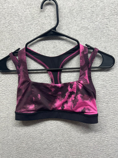 Lululemon Splendour Bra Size 4 Blooming Pixie Raspberry Black / Black