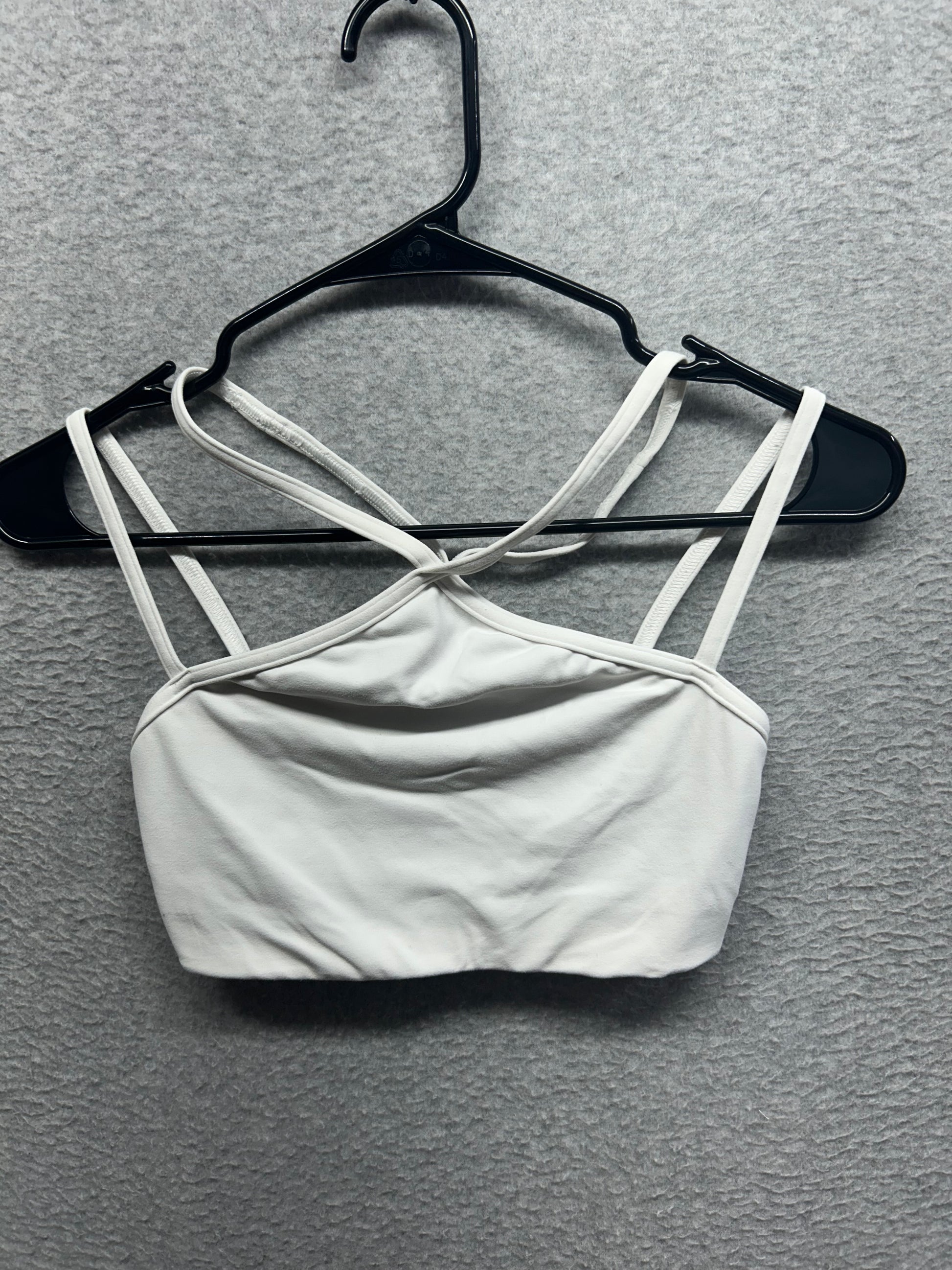 Lululemon Flow Y Strappy Bra Nulu Light Support, A–C Cups Size 4 White