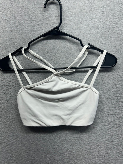Lululemon Flow Y Strappy Bra Nulu Light Support, A–C Cups Size 4 White
