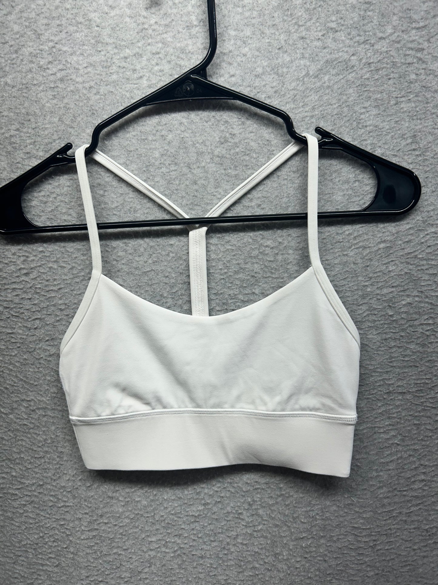 Lululemon Flow Y Nulu Longline Bra Light Support, A–C Cups Size 4 White